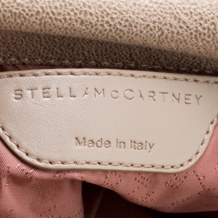 Pre Owned Stella McCartney Beige Faux Leather Mini Falabella Tote 