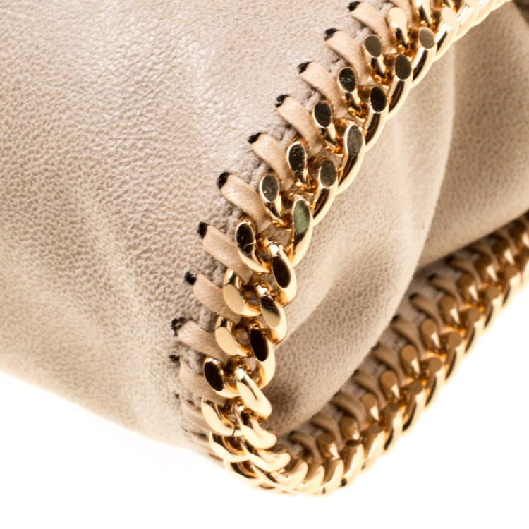 Pre Owned Stella McCartney Beige Faux Leather Mini Falabella Tote 