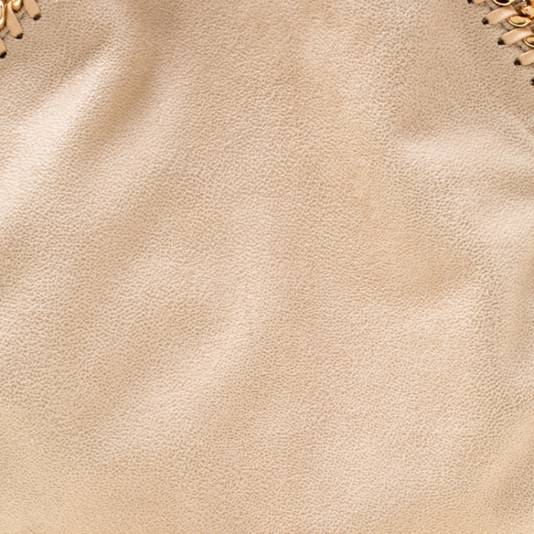 Pre Owned Stella McCartney Beige Faux Leather Mini Falabella Tote 