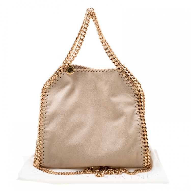 Pre Owned Stella McCartney Beige Faux Leather Mini Falabella Tote 