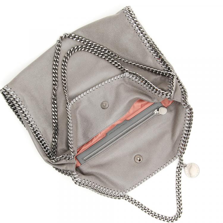 Pre Owned Stella McCartney Grey Leather Falabella Tote Bag