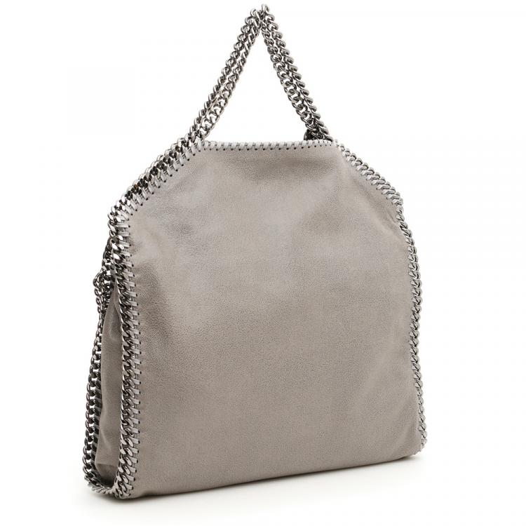 Pre Owned Stella McCartney Grey Leather Falabella Tote Bag