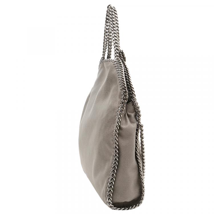 Pre Owned Stella McCartney Grey Leather Chain Falabella Tote Bag
