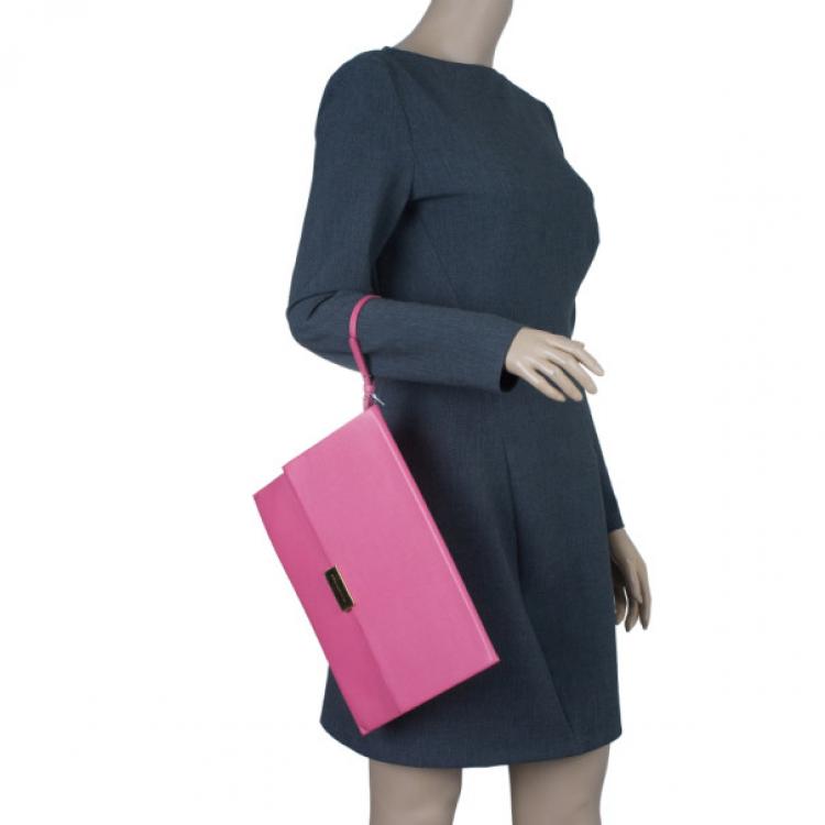 مملوكة مسبقًا Stella McCartney Pink Leather Beckett Clutch