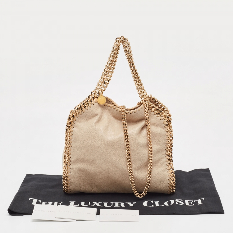 Pre Owned Stella McCartney Beige Faux Leather Mini Falabella Tote