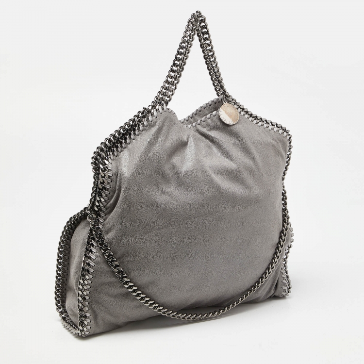Pre Owned Stella McCartney Grey Faux Suede Falabella Tote