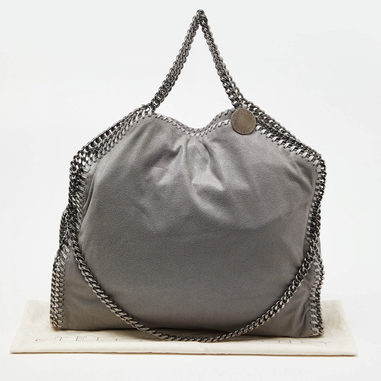 Pre Owned Stella McCartney Grey Faux Suede Falabella Tote