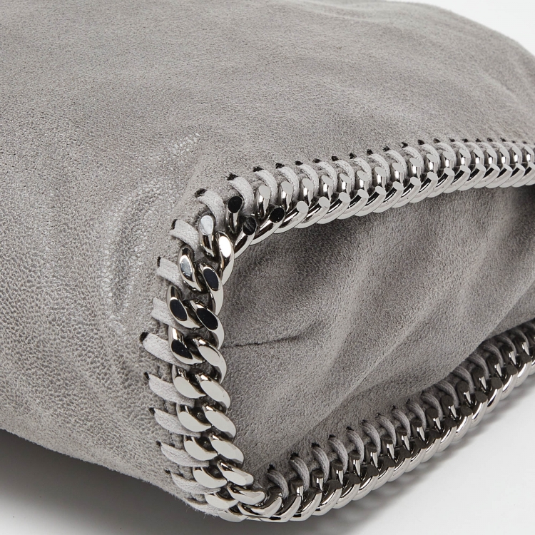 Pre Owned Stella McCartney Grey Faux Suede Falabella Tote