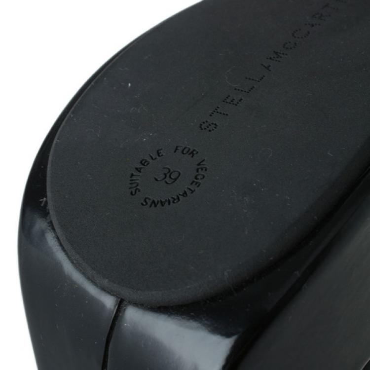 Pre Owned Stella McCartney Black Leather Corinne Platform Pumps Size 39