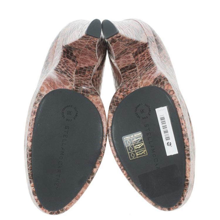 Pre Owned Stella McCartney Corinne Python Platform Pumps Size 38