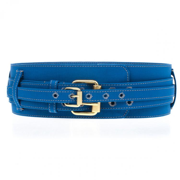 Pre Owned Stella McCartney Blue Waist Belt 80 CM