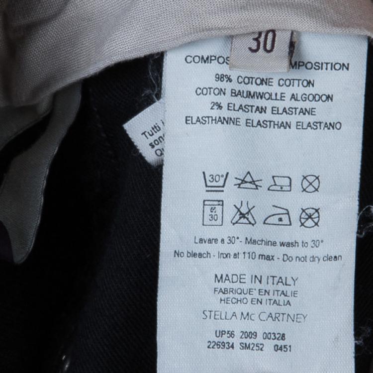 Pre Owned Stella McCartney Black Dotted Jeans M
