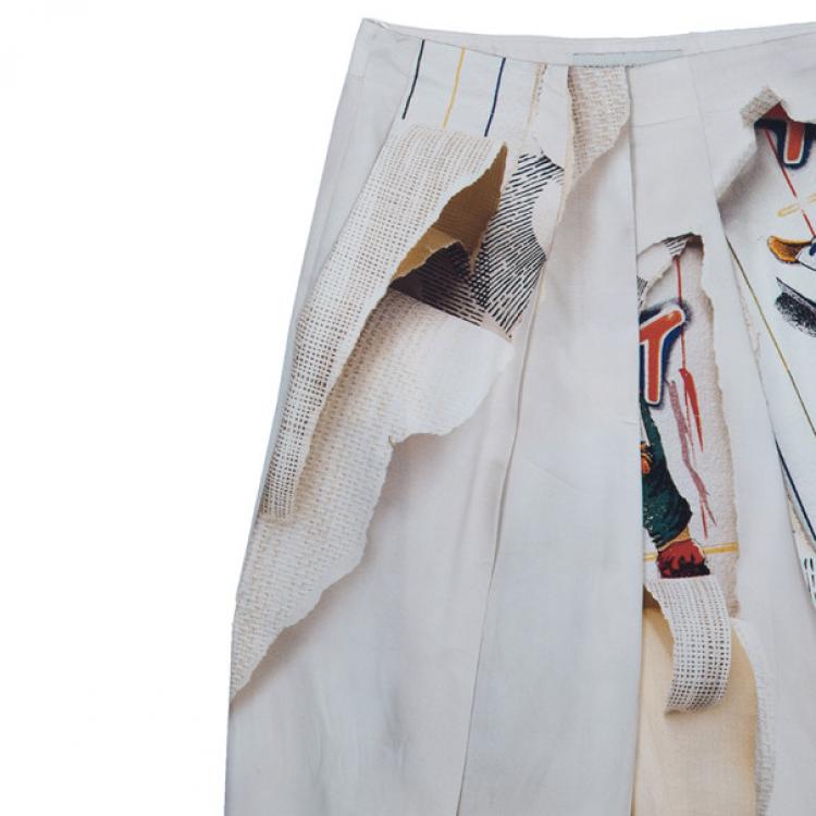 Pre Owned Stella McCartney Printed Silk Trousers S