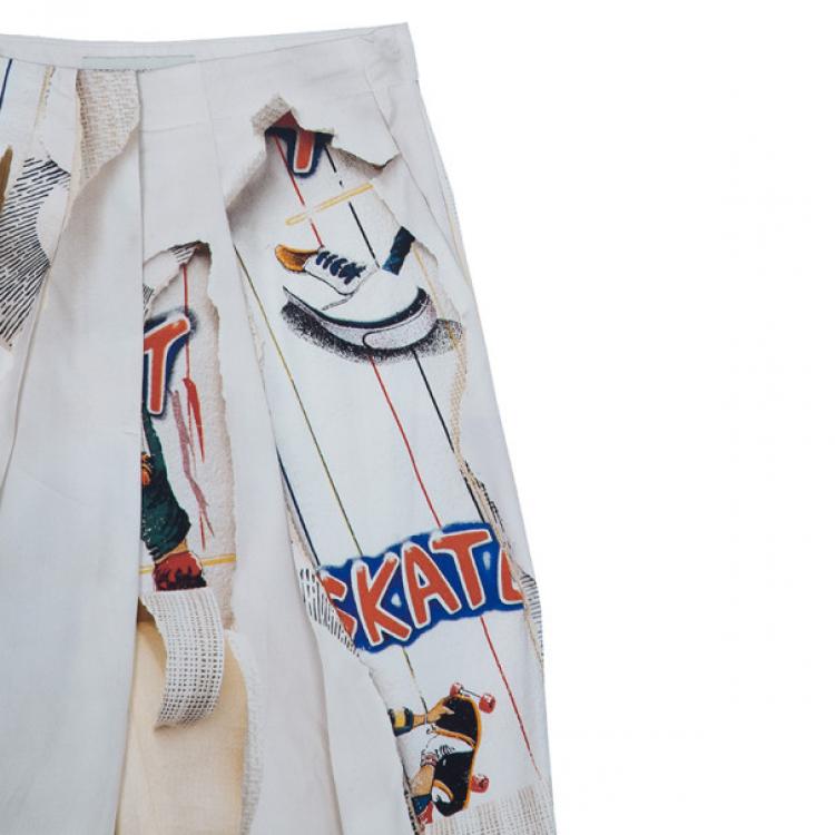 Pre Owned Stella McCartney Printed Silk Trousers S