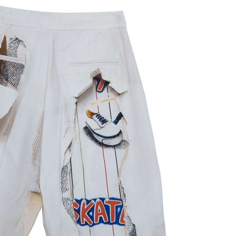 Pre Owned Stella McCartney Printed Silk Trousers S