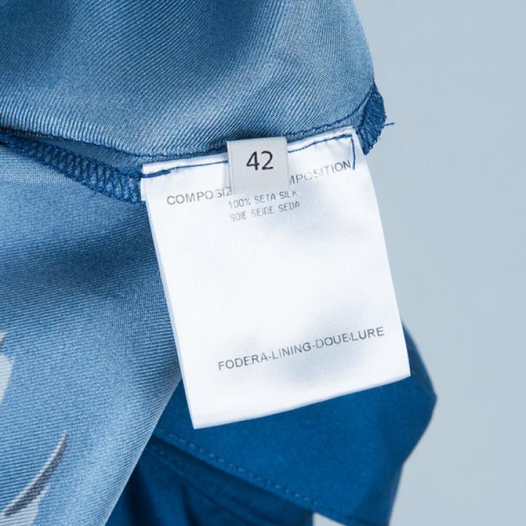 Pre Owned Stella McCartney Blue Silk Tunic Dress M