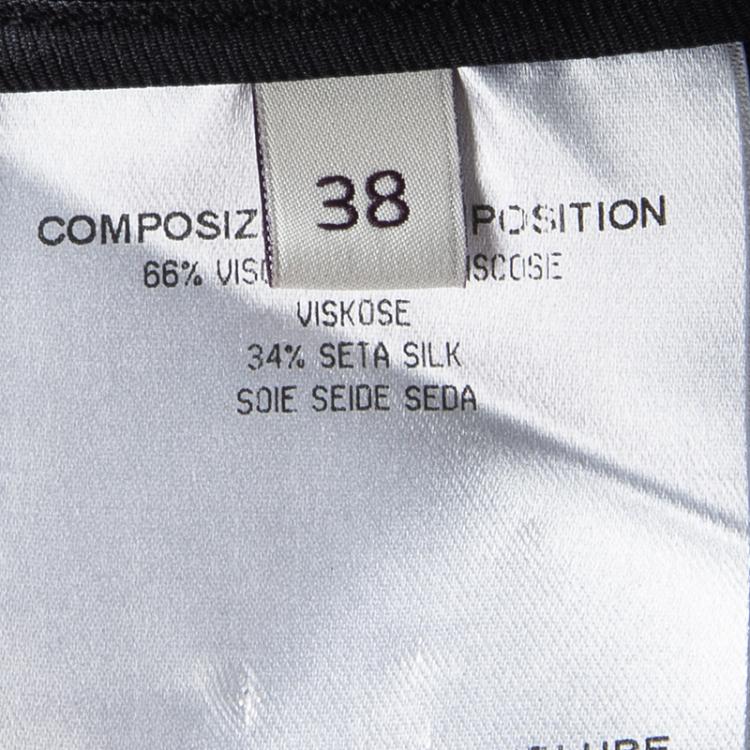 Pre Owned Stella McCartney Black Diamond Jacquard Blazer S
