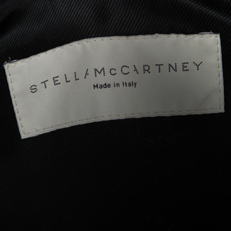 Pre Owned Stella McCartney Blue and Black Wool Short Sleeve Jacket S