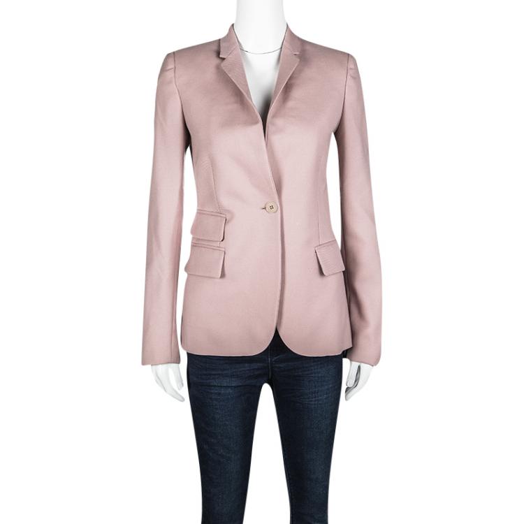 Pre Owned Stella McCartney Dull Pink Tailored Wool Blazer S