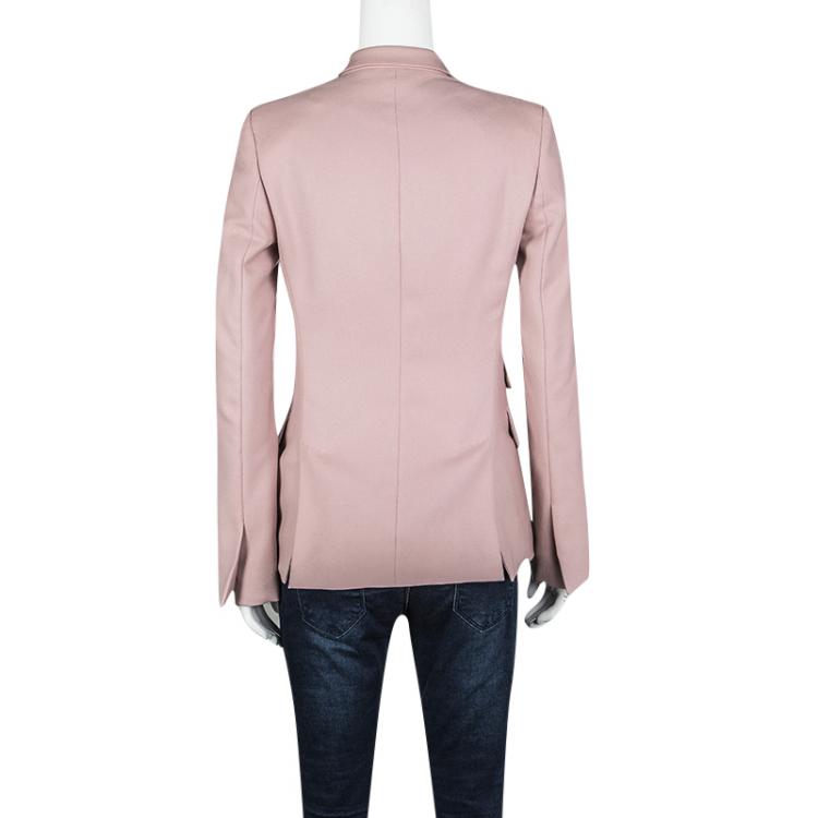 Pre Owned Stella McCartney Dull Pink Tailored Wool Blazer S