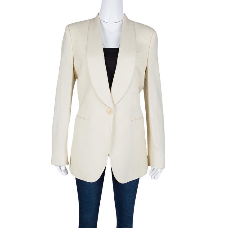 Pre Owned Stella McCartney Cream Tailored Blazer M