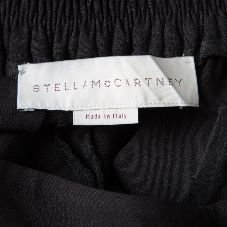 Pre Owned Stella McCartney Black Crystal Embellished Jogger Pants S