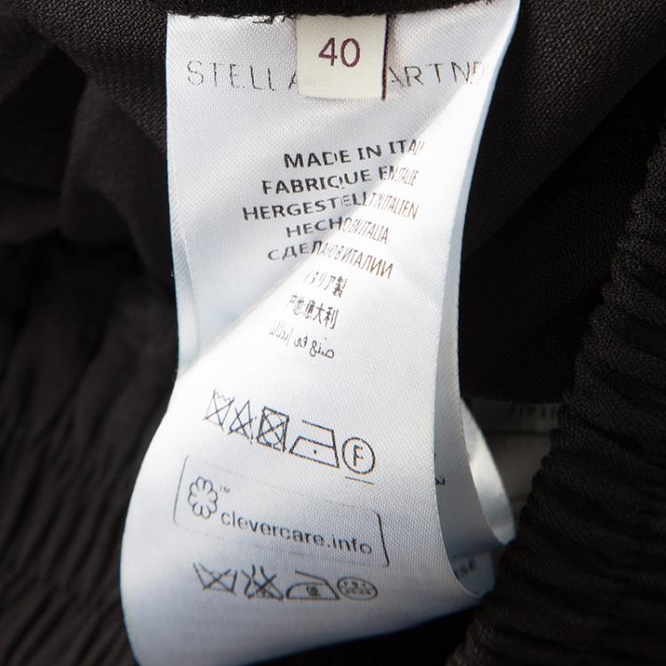 Pre Owned Stella McCartney Black Crystal Embellished Jogger Pants S