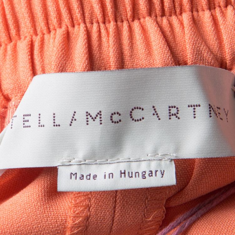 Pre Owned Stella McCartney Orange Julia Stretch Cady Jogger Pants S