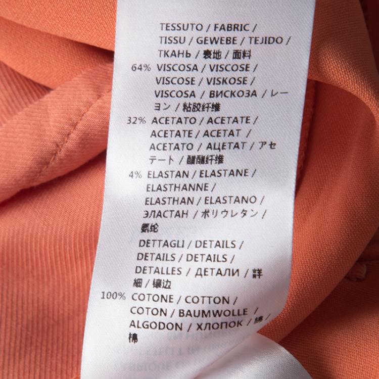 Pre Owned Stella McCartney Orange Julia Stretch Cady Jogger Pants S