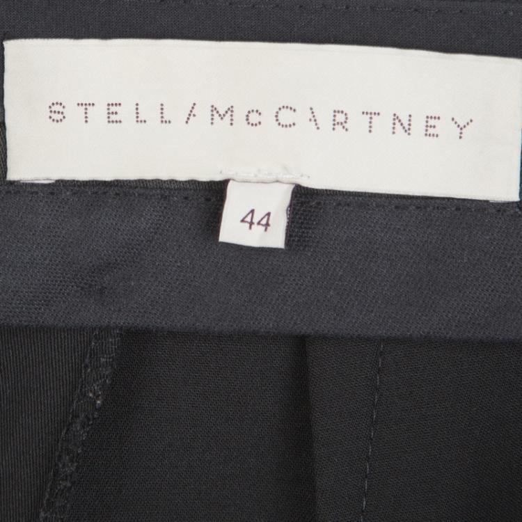 Pre Owned Stella McCartney Black Wool Straight Fit Trousers M