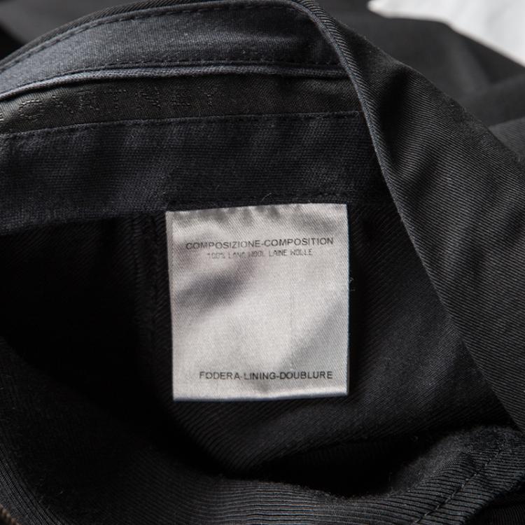 Pre Owned Stella McCartney Black Wool Straight Fit Trousers M
