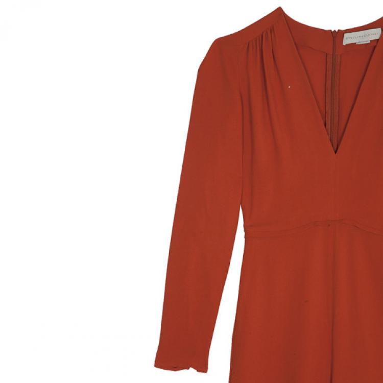 Pre Owned Stella McCartney Orange V-neck Jumpsuit S