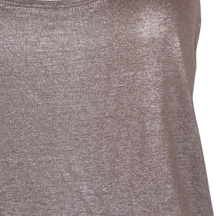 Pre Owned Stella McCartney Metallic Racer Back Tank Top S