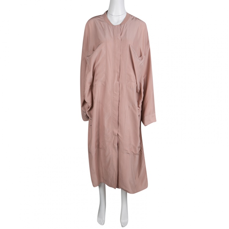 Pre Owned Stella McCartney Pale Pink Silk Side Slit Detail Tunic M 