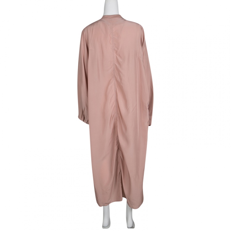Pre Owned Stella McCartney Pale Pink Silk Side Slit Detail Tunic M 