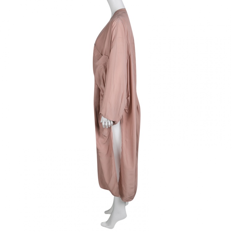 Pre Owned Stella McCartney Pale Pink Silk Side Slit Detail Tunic M 