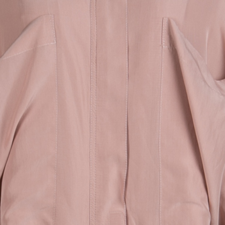 Pre Owned Stella McCartney Pale Pink Silk Side Slit Detail Tunic M 