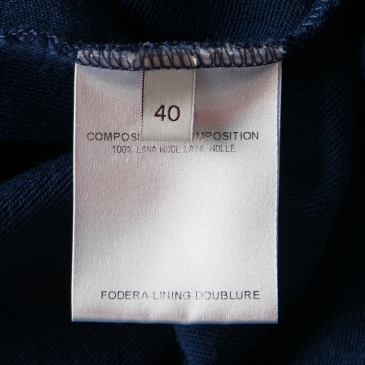 Pre Owned Stella McCartney Blue Belted Oversized Wool Tunic S
