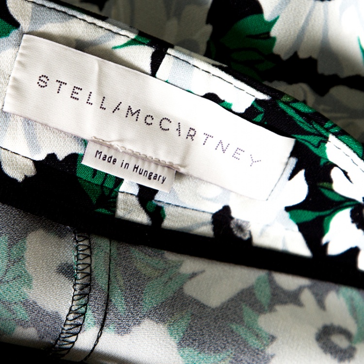 Pre Owned Stella McCartney Floral Printed High Waist Wide Leg Maude Trousers S
