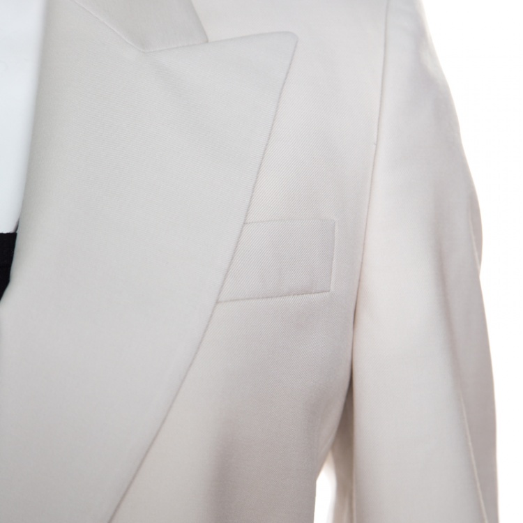 Pre Owned Stella McCartney Beige Wool Tailored Blazer S