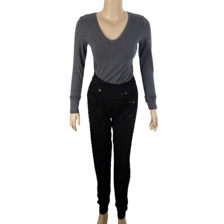 مملوكة مسبقًا Stella McCartney Metallic Sequined Meshjersey Pants M