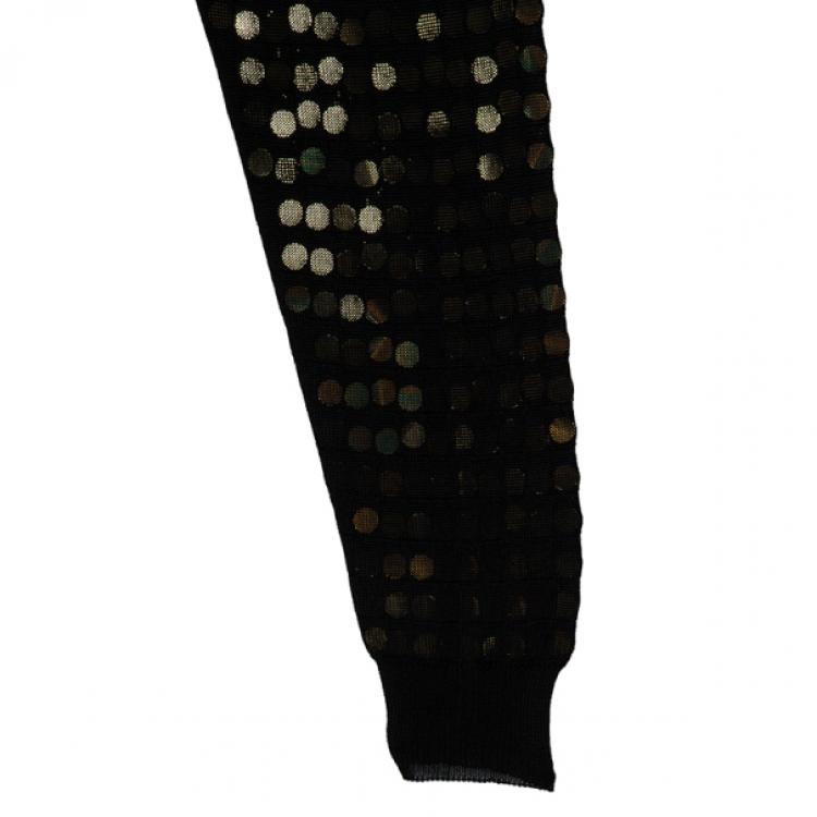 مملوكة مسبقًا Stella McCartney Metallic Sequined Meshjersey Pants M