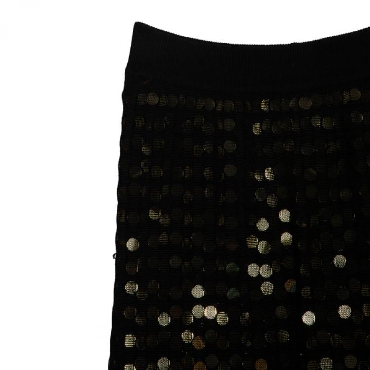 مملوكة مسبقًا Stella McCartney Metallic Sequined Meshjersey Pants M