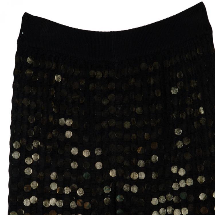 مملوكة مسبقًا Stella McCartney Metallic Sequined Meshjersey Pants M