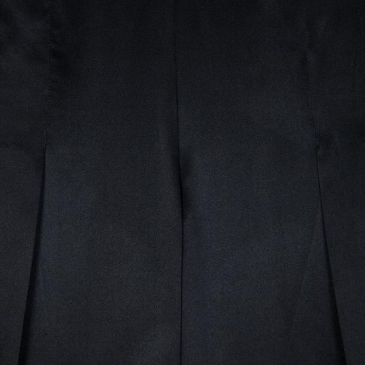 Pre Owned Stella McCartney Black Palazzo Slit Silk Pants S