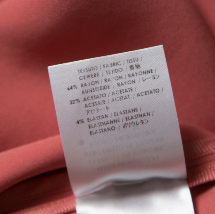مملوكة مسبقًا Stella McCartney Pink Crepe Zip Detail Long Sleeve Arlesa Blouse M