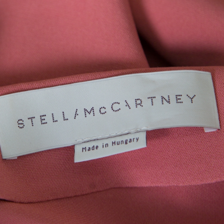 مملوكة مسبقًا Stella McCartney Pink Crepe Zip Detail Long Sleeve Arlesa Blouse M