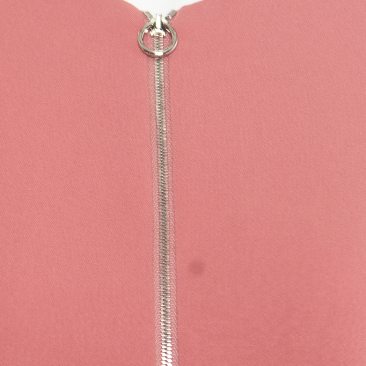 مملوكة مسبقًا Stella McCartney Pink Crepe Zip Detail Long Sleeve Arlesa Blouse M