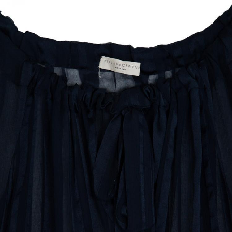 Pre Owned Stella McCartney Sheer Silk Drawstring Top S