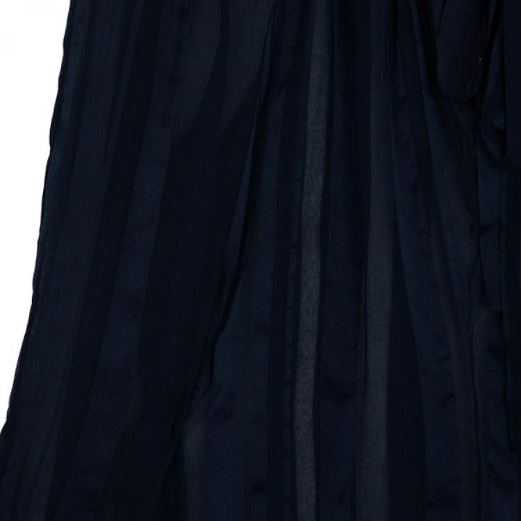 Pre Owned Stella McCartney Sheer Silk Drawstring Top S